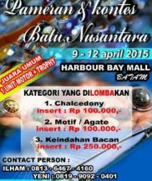 Pameran Batu Akik di Harbour Bay Mall Berhadiah Sepeda Motor