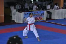 Karateka Polresta Barelang, Bripda Galuh Sabet Emas Kejuaraan Inkanas di Padang