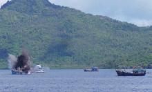 Curi Ikan di Kepri, 17 Kapal Nelayan Asing Diledakkan Pasukan TNI AL 