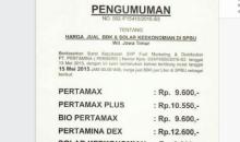 Beredar Selebaran, Pertamina Naikkan Harga BBM Malam Ini