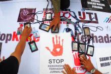 Aksi Solidaritas Jurnalis Batam Serukan Stop Kekerasan dan Intimidasi