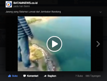 [VIDEO] Banyak Orang Tewas Loncat dari Jembatan 1 Barelang, tapi Pria di Batam Ini Jagonya 