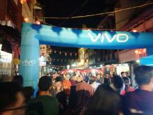 Lampion Merah Hiasi di Pasar Malam Imlek Tanjungpinang