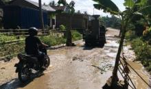 Protes Jalan Berlumpur, Warga Tanam Pohon Pisang di Jalanan