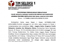 Pendaftaran Calon Anggota Bawaslu 5 Kabupaten di Kepri Diperpanjang