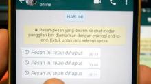  Pesan Terkirim di WhatsApp Bisa Dihapus 1 Jam Lebih