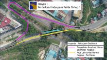 Underpass Pelita Diperbaiki, Lalin Akan Dialihkan