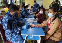 Lanud Raden Sadjad Natuna Rapid Test Guru dan Pelajar SMPN 1 Ranai