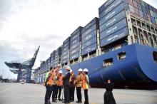 Jokowi Lepas Ekspor Skala Besar dengan Kapal Berbobot 95 Ribu Ton