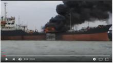 [VIDEO] Penampakan Tanker MT Nona Tang Dilahap Api di Batuampar