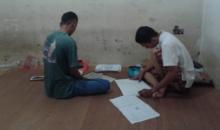 Dua Siswa SMK 5 Batuaji Batam Ujian Nasional di Polsek Sekupang