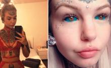 Gadis Ini Tato Seluruh Tubuh Hingga Bola Mata