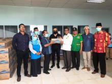 Uniba Donasikan Ribuan Botol Air Mineral ke Satgas Penanggulangan Covid-19