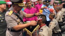 Prosesi Tepuk Tepung Tawar, Awali Pendidikan Bintara di SPN Polda Kepri