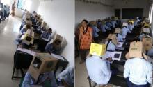 Viral! Sekolah Wajibkan Murid Pakai Kardus saat Ujian, Ini Tujuannya