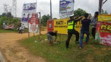 Polantas Bintan Pasang Spanduk di 30 Titik Rawan Kecelakaan