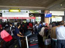 Arus Mudik Lebaran di Bandara Hang Nadim Batam Masih Normal