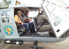 Lantamal IV Tanjungpinang Kerahkan Kapal dan Helikopter Pantau Tumpahan Minyak