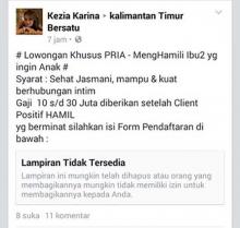 Heboh Lowongan Kerja Gaji Rp 30 Juta Khusus Pria