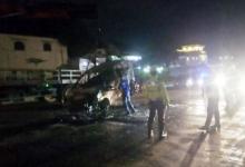 Toyota Avanza Putih Hangus Terbakar di Dekat Simpang Gelael Batam