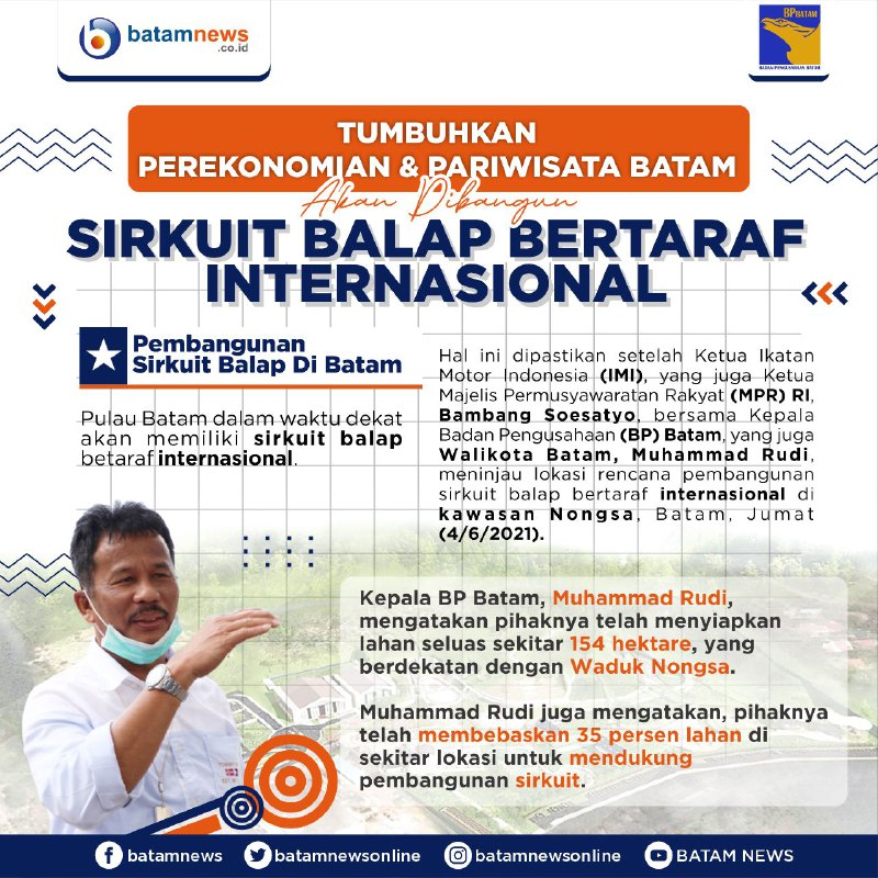 INFOGRAFIS: Batam Bangun Sirkuit Balap Level Internasional
