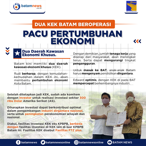 INFOGRAFIS: Dua KEK Baru Pacu Pertumbuhan Ekonomi Batam