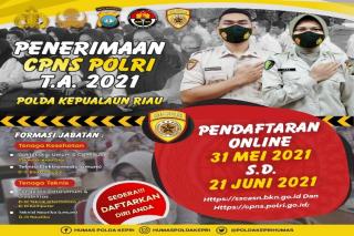 Polda Kepri Buka Penerimaan CPNS 2021, Berikut Formasi dan Syaratnya!