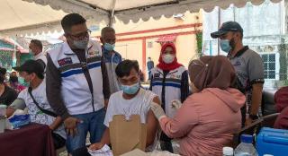 Senangnya Warga Puri Malaka Batam Disuntik Vaksin Corona 