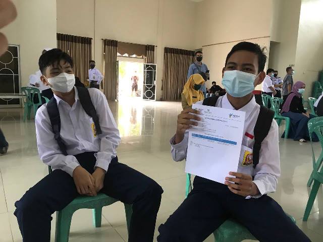 Pertama Vaksin Covid, Pelajar di Tanjungpinang Tak Sabar Sekolah Tatap Muka