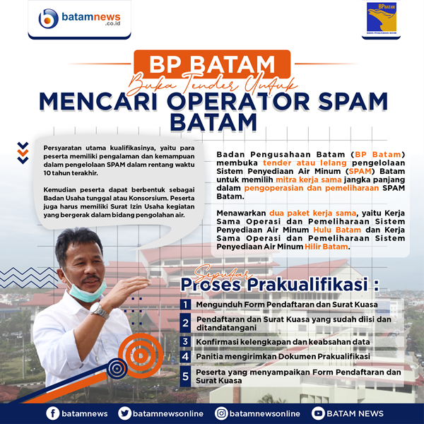 INFOGRAFIS: Tender Operator SPAM Batam Dibuka