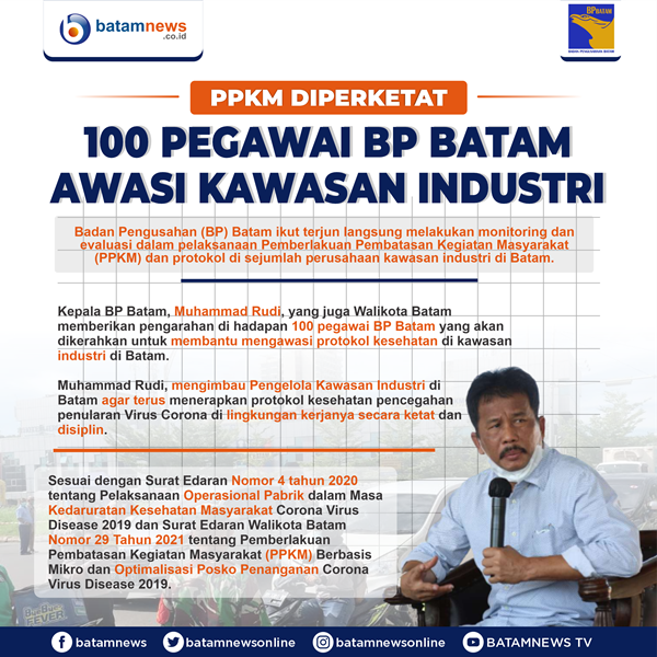 INFOGRAFIS: BP Batam Bentuk Tim Pemantau Aktivitas Industri selama PPKM