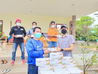 HIPMI Karimun Beri Bantuan Ribuan Masker ke Karantina Terpadu