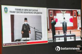 Dalam Isolasi Mandiri, Gubernur Ansar Lantik Lamidi Sebagai Pj Sekda Kepri