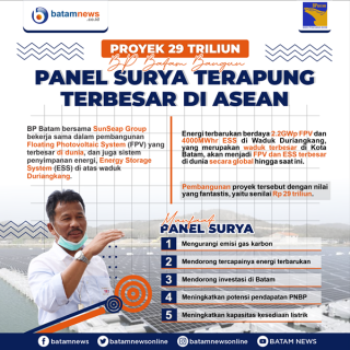 INFOGRAFIS: BP Batam Bangun Panel Surya Terbesar se-Asean