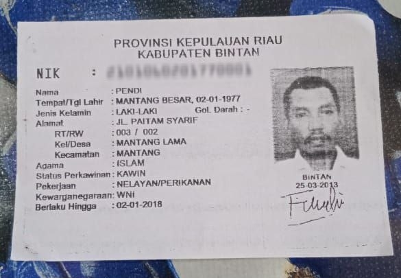 A Bintan Fisherman Has Lost Contact After Being Detained by Malaysia Since 2020