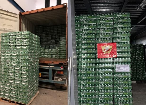 Batam Customs Confiscates Contraband of Carlsberg Beer