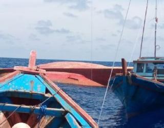Nelayan Temukan Kapal Misterius Karam di Perairan Natuna