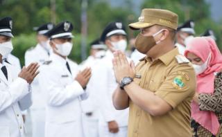 75 Kepala Desa di Lingga Resmi Dilantik, 2 Orang Hadir Virtual