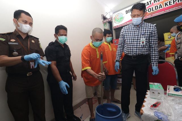 Polda Kepri Musnahkan Sabu dan Putau, Tersangka Terancam Hukuman Mati