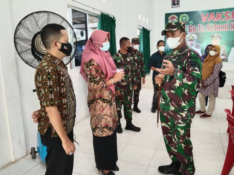 Kodim 0317/TBK Gencar Vaksinasi Pelajar Jelang Sekolah Tatap Muka