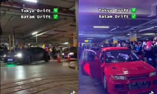 Mengintip Tokyo Drift Ala Batam di Area Mirip Parkiran Mal