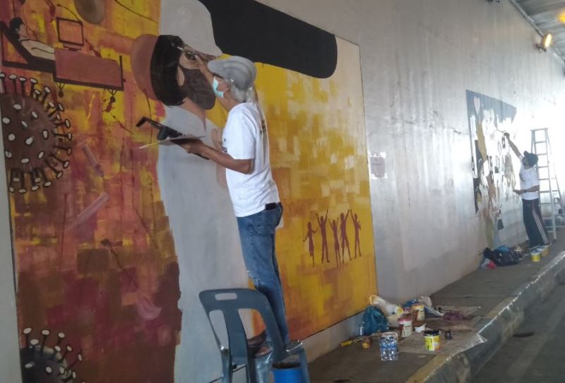 Warna-warni Mural Terowongan Pelita Batam