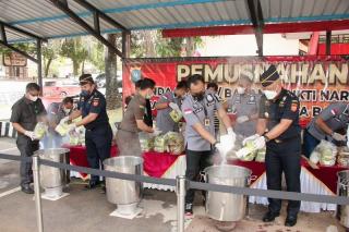Polisi Musnahkan 107 Kg Sabu Hasil Tangkapan Dua Lokasi di Batam