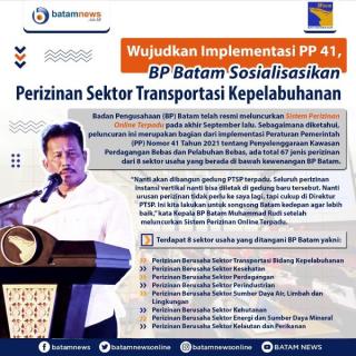 INFOGRAFIS: Sosialisasi Perizinan Sektor Transportasi Kepelabuhanan