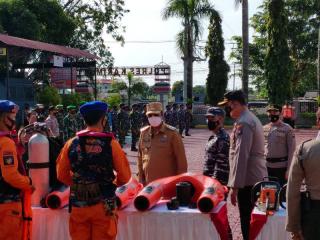 Kapolres Karimun Pamer Alat SAR Canggih di Apel Siaga Bencana