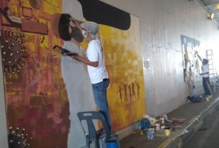 Warna-warni Mural Terowongan Pelita Batam