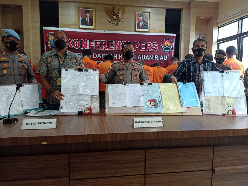 Polisi Ringkus Mafia Tanah di Bintan, Termasuk Kades Bintan Buyu