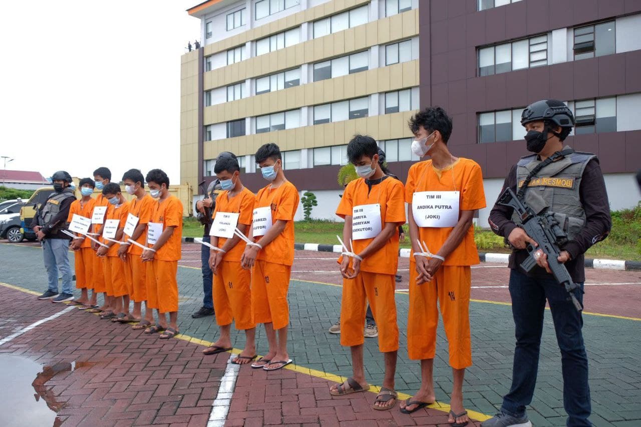 Komplotan Jambret Diringkus Polda Riau Usai Beraksi di 97 Lokasi