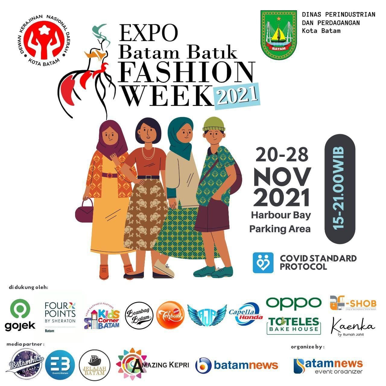 Besok Pendaftaran Terakhir Booth Bazar Kuliner Batam Batik Fashion Week 2021