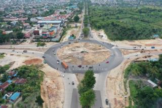 Kelar Pengaspalan, Bundaran Basecamp Batam Makin Menawan